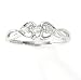 Diamond Heart to Heart Promise Ring in 14k White Gold Size 9