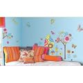 Sticker mural g�ant Fantaisie color�e papillons arbre fleurs - WS040 - 29 stickers