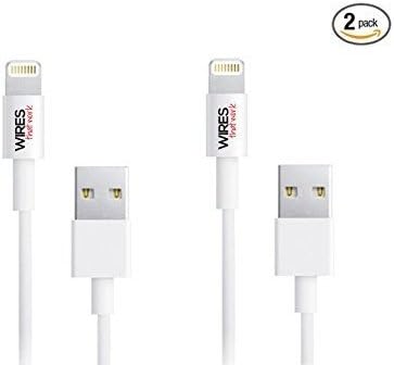 Wires That Work® [2-Pack] 4 Foot / 1.2m Premium Lightning to USB Cable with Ultra Compact Connector Head for iPhone, iPod and iPad (White)