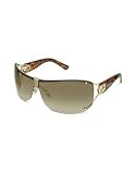Gucci - Gucci Swarovski Crystal GG Logo Shield Wrap Sunglasses havana/shaded brown