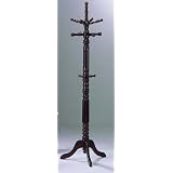 Cherry Finish Wood Hall Tree Coat Rack
