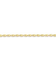 10k Yellow Gold 7in 3.5mm Marquise Chain Bracelet. Metal Wt- 4.17g
