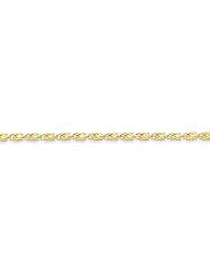 10k Yellow Gold 3.5mm Marquise 22 inch Necklace Chain. Metal Wt- 12.5g
