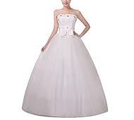 Floor Length Tulle  Lace-Up Beaded Off the Shoulder  Dress With a Bow(s)