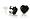 Black Heart Cut Cubic Zirconia CZ Silver Stud Earrings