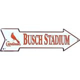 MLB Baseball 6 x 20 Arrow Shaped Stadium Sign - St. Louis Cardinals Busch Stadium