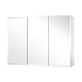 Pegasus SP4588 26-Inch by 48-Inch Tri-View Beveled Mirror Medicine Cabinet, Clear