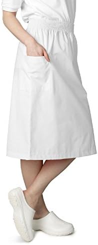 A-Line Patch Cargo Pocket Scrub Skirt White XXXXX-Large