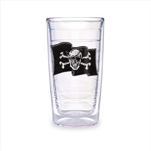 Tervis Tumbler Pirate Flag with Swords 16-Ounce Double Wall Insulated Tumbler, Set of 4 by