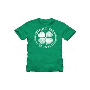 St. Patrick's Day Fight Me I'm Irish Distressed Green Adult T-shirt Tee