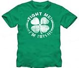 St. Patrick's Day Fight Me I'm Irish Distressed Green Adult T-shirt Tee