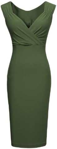 Miusol Sexy Lovely Celeb Womens Deep V Bodycon Evening Party Dress Red Green