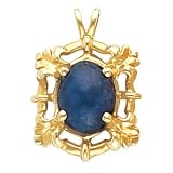 14K Yellow Gold Lapis Lazuli Pendant