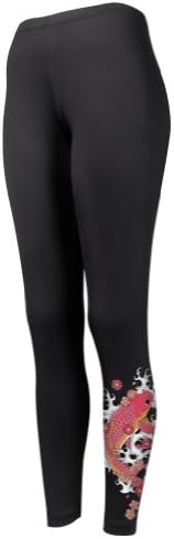 Yoga Clothes: YMX MadKool Core Legging, Black/Coral Koi, XS