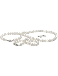 AAA Quality, 6.5-7.0 mm, White Freshwater Pearl Set
