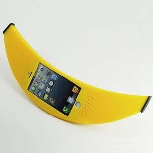 [i Banana for iPhone5/5s] 巨大バナナ型 シリコン ケース (イエロー)