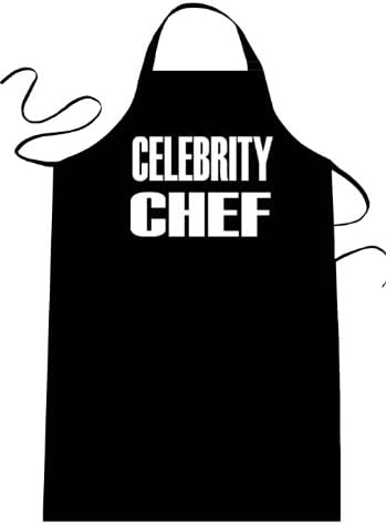 CELEBRITY CHEF- Funny Apron; Long Length 30" x Full Width 28" Kitchen Aprons for Men, Women, & Teens (Unisex) One Size Fits Most; Cotton Polyester Blend with Adjustable Neck; Great gift idea.