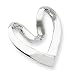 Genuine IceCarats Designer Jewelry Gift 14K White Gold Heart Slide Pendant