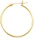 14K Yellow Gold Hoop Earrings Polished Jewelry New AZ