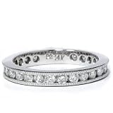 1.00CT Diamond Womens Eterntiy Channel Set Vintage Antique Ring White Gold Band