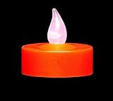Christmas Source 620080 Battery Operated Flickering LED Tea Light 3-Pack - Orange Candle