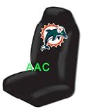 Set of 2 NFL Licensed Universal-fit Front Bucket Seat Cover - Miami Dolphins