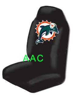 Set of 2 NFL Licensed Universal-fit Front Bucket Seat Cover - Miami Dolphins