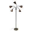 Medusa Double Shade Floor Lamp - Black Nickel Finish
