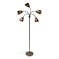 Medusa Double Shade Floor Lamp - Black Nickel Finish