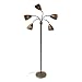 Medusa Double Shade Floor Lamp - Black Nickel Finish
