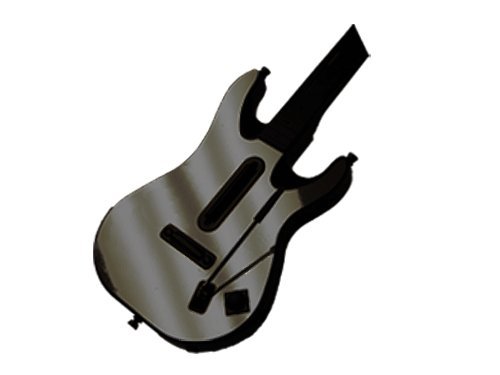 Guitar Hero 5 (GH5) World Tour for Xbox 360 or PS3 Skin - NEW - BLACK CHROME MIRROR system skins faceplate decal mod
