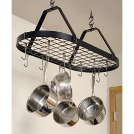 Enclume EPR1 Essentials Oval Ceiling Rack, Matte Black Powder by Enclume