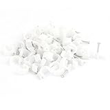 uxcell　ネイルケーブルクリップ　ウォールハンギングネイル　ケーブルファスナー　50個