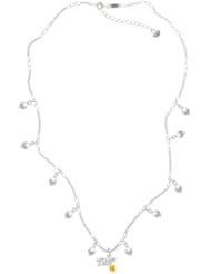 Silver "Hit Like a Girl" with Enamel Softball on a Czech Glass Pearl Waterfal...