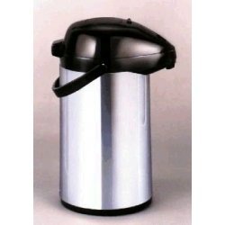 Coffee Airpot (Stainless Steel w  Black) (3.0L) by Stacks and Stacks