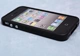 Bumper Frame TPU Case Cover for iPhone 4 Black