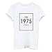 YITAN Women's O Neck Interesting T-Shirt White Medium