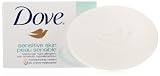 Dove Bar Soap, Sensitive Skin Unscented, 4 Ounce, 16 Count