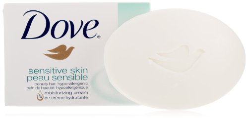 Dove Bar Soap, Sensitive Skin Unscented, 4 Ounce, 16 Count