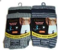 SIX PAIRS MENS COTTON CLASSIC PATTERNED BOXER 