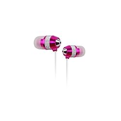 NoiseHush NX40 - 11670 3.5mm Stereo Headset with Mic for Apple iPad/iPad 2/iPod/iPhone 3Gs 4 4S/and All  Cell Phone Models and Brands - Bluetooth Headset - Retail Packaging - Pink