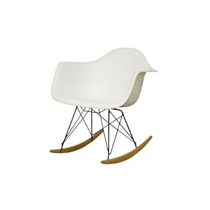 Baxton Studio Letterio White Cradle Chair