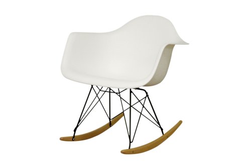 Baxton Studio Letterio White Cradle Chair