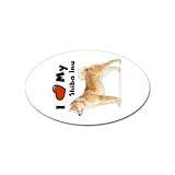 I Love My Shiba Inu Sticker Decal