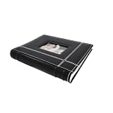 Leather Photo Album with Stitching - Stores 300 Pictures