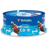 : Verbatim - 25 x CD-R - 700 MB ( 80min ) 52x - white - ink jet printable surface, printable inner hub - spindle - storage media