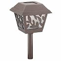 Malibu 4-Pack Solar Plastic Walk Light with White LED, Dark Brown LZ701W4