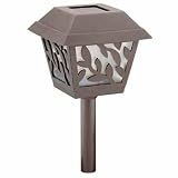 Malibu 4-Pack Solar Plastic Walk Light with White LED, Dark Brown LZ701W4