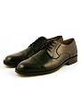 Bostonian Marco Black Leather with Deerskin Vamp Lace-Up Captoe Shoes