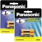 Panasonic HHR-4DPA (HHR-4DPA/2B) Replacement Battery for Panasonic DECT 6.0 and KX-TG4300 Series Cordless Phones (2 Packs of 2)